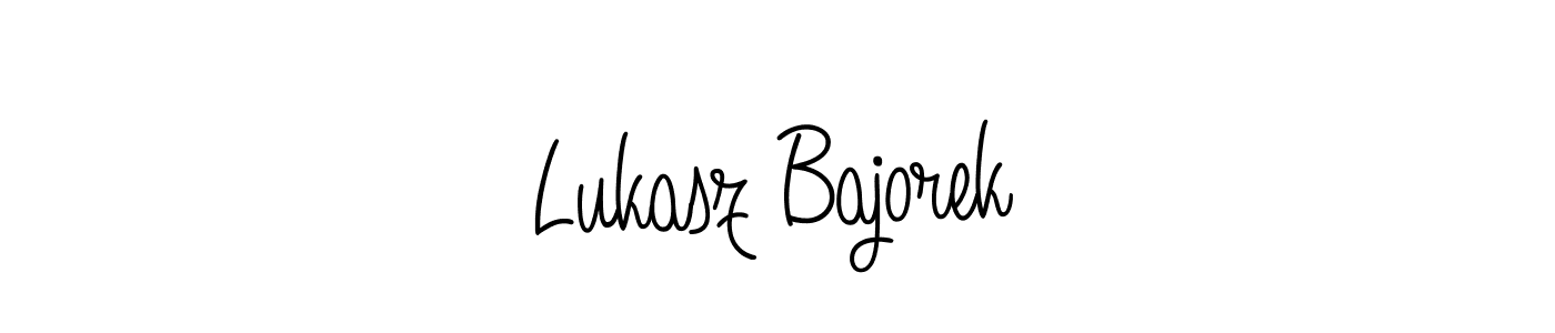 if you are searching for the best signature style for your name Lukasz Bajorek. so please give up your signature search. here we have designed multiple signature styles  using Angelique-Rose-font-FFP. Lukasz Bajorek signature style 5 images and pictures png