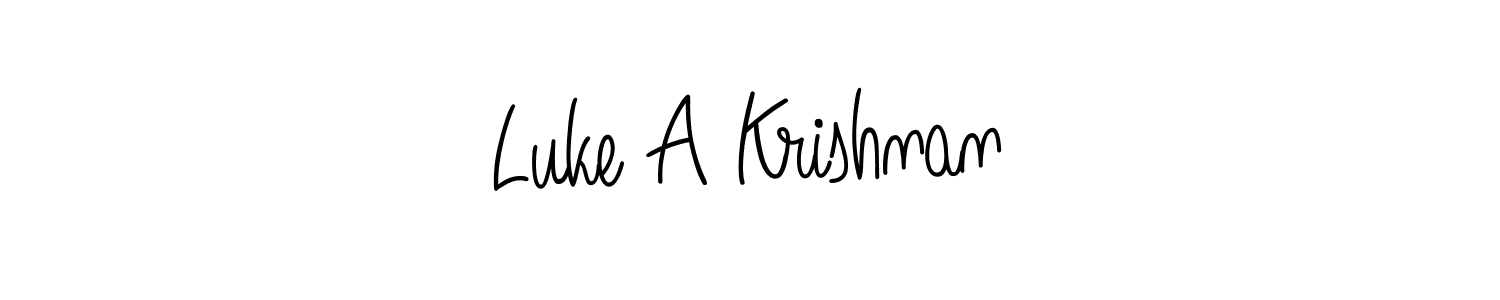 Also we have Luke A Krishnan name is the best signature style. Create professional handwritten signature collection using Angelique-Rose-font-FFP autograph style. Luke A Krishnan signature style 5 images and pictures png