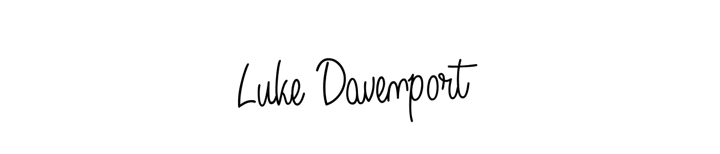 You should practise on your own different ways (Angelique-Rose-font-FFP) to write your name (Luke Davenport) in signature. don't let someone else do it for you. Luke Davenport signature style 5 images and pictures png