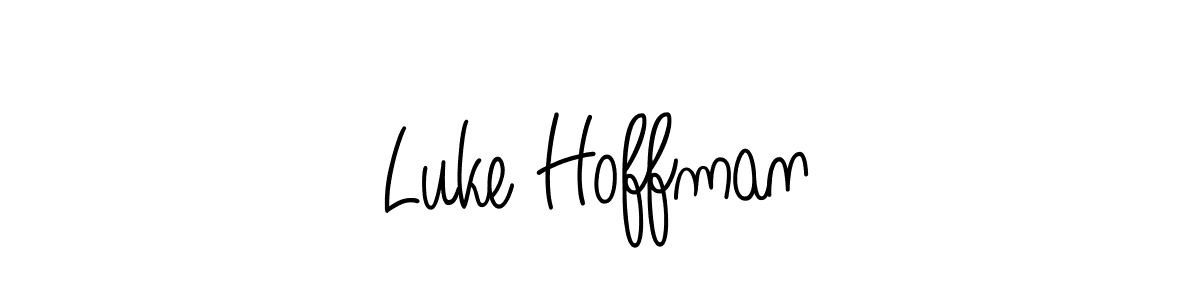 Luke Hoffman stylish signature style. Best Handwritten Sign (Angelique-Rose-font-FFP) for my name. Handwritten Signature Collection Ideas for my name Luke Hoffman. Luke Hoffman signature style 5 images and pictures png