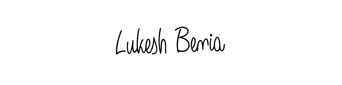 The best way (Angelique-Rose-font-FFP) to make a short signature is to pick only two or three words in your name. The name Lukesh Benia include a total of six letters. For converting this name. Lukesh Benia signature style 5 images and pictures png