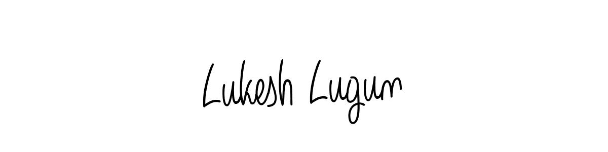 How to Draw Lukesh Lugun signature style? Angelique-Rose-font-FFP is a latest design signature styles for name Lukesh Lugun. Lukesh Lugun signature style 5 images and pictures png