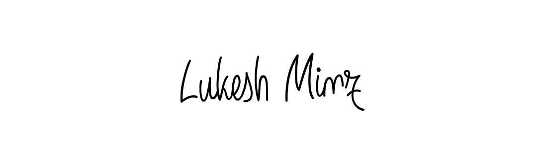 Create a beautiful signature design for name Lukesh Minz. With this signature (Angelique-Rose-font-FFP) fonts, you can make a handwritten signature for free. Lukesh Minz signature style 5 images and pictures png