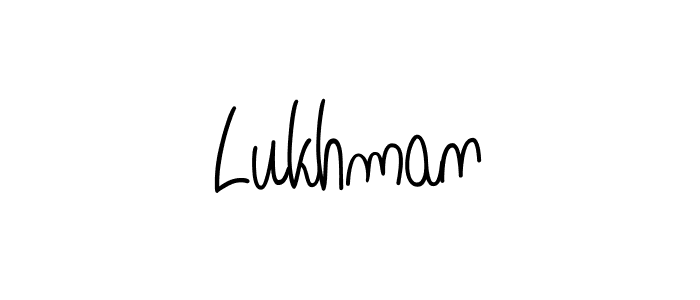 How to make Lukhman name signature. Use Angelique-Rose-font-FFP style for creating short signs online. This is the latest handwritten sign. Lukhman signature style 5 images and pictures png