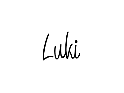 Make a beautiful signature design for name Luki. With this signature (Angelique-Rose-font-FFP) style, you can create a handwritten signature for free. Luki signature style 5 images and pictures png