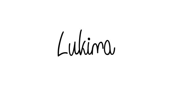 Design your own signature with our free online signature maker. With this signature software, you can create a handwritten (Angelique-Rose-font-FFP) signature for name Lukina. Lukina signature style 5 images and pictures png