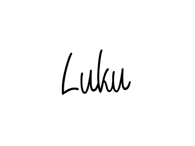 Make a beautiful signature design for name Luku. With this signature (Angelique-Rose-font-FFP) style, you can create a handwritten signature for free. Luku signature style 5 images and pictures png