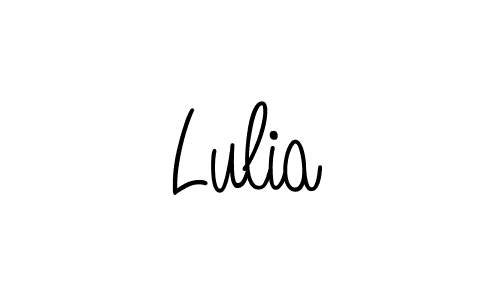 How to Draw Lulia signature style? Angelique-Rose-font-FFP is a latest design signature styles for name Lulia. Lulia signature style 5 images and pictures png