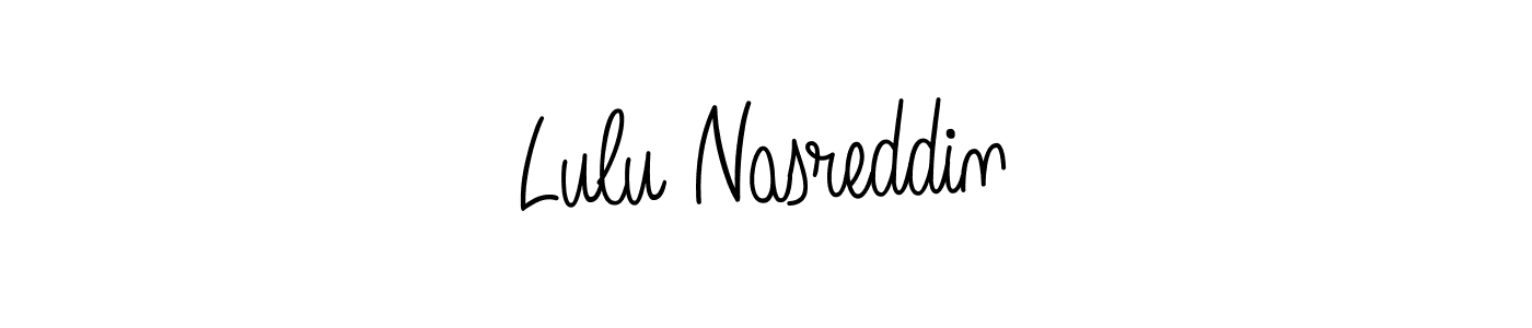 Design your own signature with our free online signature maker. With this signature software, you can create a handwritten (Angelique-Rose-font-FFP) signature for name Lulu Nasreddin. Lulu Nasreddin signature style 5 images and pictures png