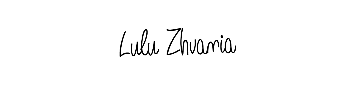 How to make Lulu Zhvania name signature. Use Angelique-Rose-font-FFP style for creating short signs online. This is the latest handwritten sign. Lulu Zhvania signature style 5 images and pictures png