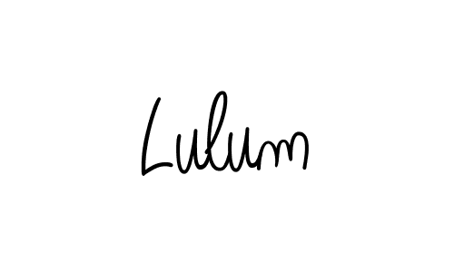 if you are searching for the best signature style for your name Lulum. so please give up your signature search. here we have designed multiple signature styles  using Angelique-Rose-font-FFP. Lulum signature style 5 images and pictures png