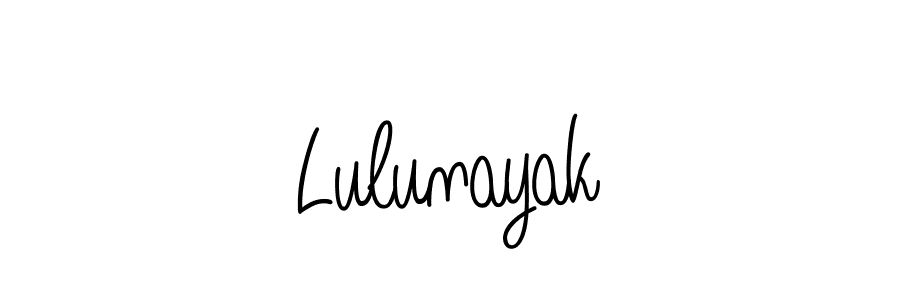 if you are searching for the best signature style for your name Lulunayak. so please give up your signature search. here we have designed multiple signature styles  using Angelique-Rose-font-FFP. Lulunayak signature style 5 images and pictures png