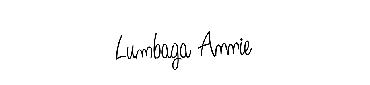 Lumbaga Annie stylish signature style. Best Handwritten Sign (Angelique-Rose-font-FFP) for my name. Handwritten Signature Collection Ideas for my name Lumbaga Annie. Lumbaga Annie signature style 5 images and pictures png