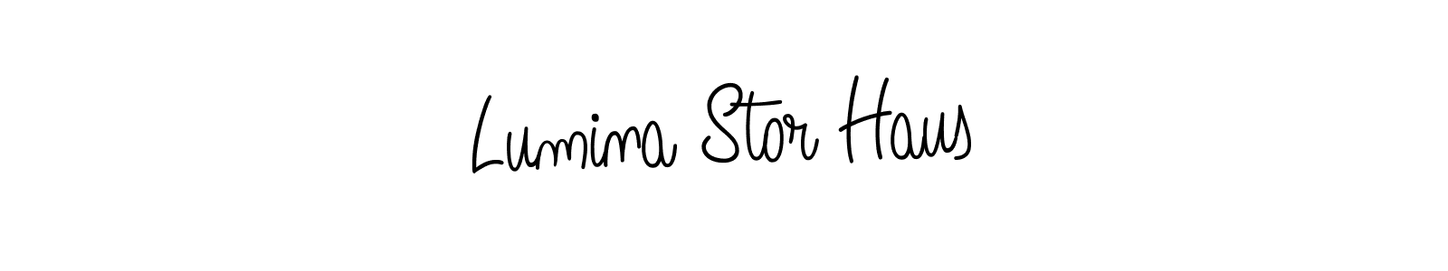 Make a beautiful signature design for name Lumina Stor Haus. With this signature (Angelique-Rose-font-FFP) style, you can create a handwritten signature for free. Lumina Stor Haus signature style 5 images and pictures png