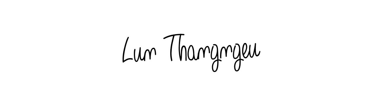Also we have Lun Thangngeu name is the best signature style. Create professional handwritten signature collection using Angelique-Rose-font-FFP autograph style. Lun Thangngeu signature style 5 images and pictures png