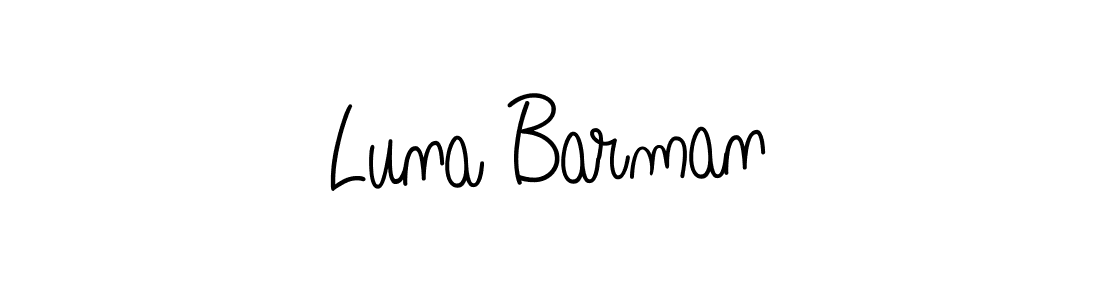 Design your own signature with our free online signature maker. With this signature software, you can create a handwritten (Angelique-Rose-font-FFP) signature for name Luna Barman. Luna Barman signature style 5 images and pictures png