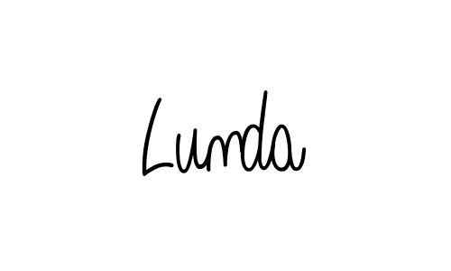 How to make Lunda signature? Angelique-Rose-font-FFP is a professional autograph style. Create handwritten signature for Lunda name. Lunda signature style 5 images and pictures png