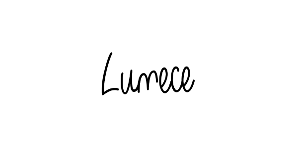 Lunece stylish signature style. Best Handwritten Sign (Angelique-Rose-font-FFP) for my name. Handwritten Signature Collection Ideas for my name Lunece. Lunece signature style 5 images and pictures png