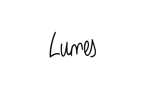 Use a signature maker to create a handwritten signature online. With this signature software, you can design (Angelique-Rose-font-FFP) your own signature for name Lunes. Lunes signature style 5 images and pictures png