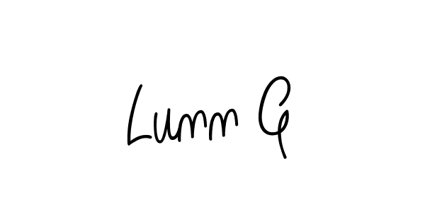 if you are searching for the best signature style for your name Lunn G. so please give up your signature search. here we have designed multiple signature styles  using Angelique-Rose-font-FFP. Lunn G signature style 5 images and pictures png
