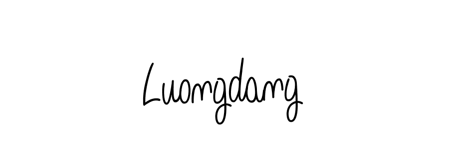 Use a signature maker to create a handwritten signature online. With this signature software, you can design (Angelique-Rose-font-FFP) your own signature for name Luongdang. Luongdang signature style 5 images and pictures png