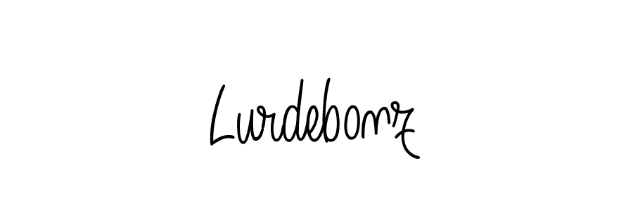 You should practise on your own different ways (Angelique-Rose-font-FFP) to write your name (Lurdebonz) in signature. don't let someone else do it for you. Lurdebonz signature style 5 images and pictures png