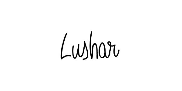 Lushar stylish signature style. Best Handwritten Sign (Angelique-Rose-font-FFP) for my name. Handwritten Signature Collection Ideas for my name Lushar. Lushar signature style 5 images and pictures png