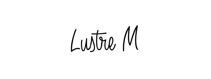 Design your own signature with our free online signature maker. With this signature software, you can create a handwritten (Angelique-Rose-font-FFP) signature for name Lustre M. Lustre M signature style 5 images and pictures png