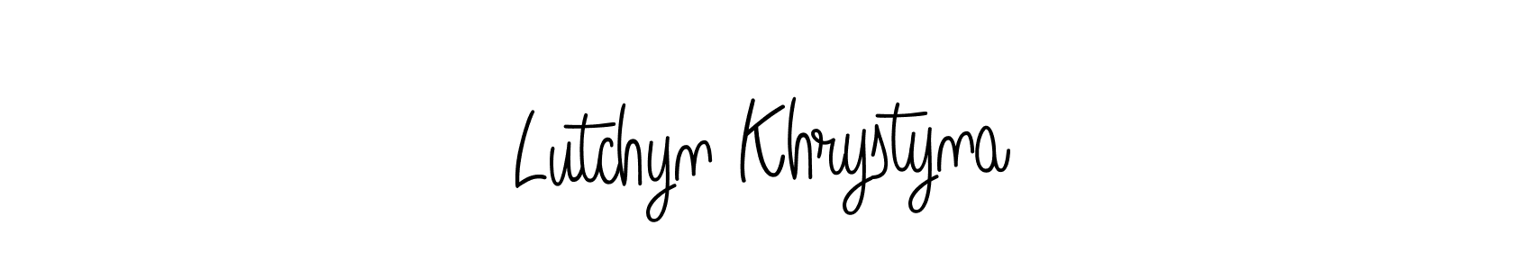 Also we have Lutchyn Khrystyna name is the best signature style. Create professional handwritten signature collection using Angelique-Rose-font-FFP autograph style. Lutchyn Khrystyna signature style 5 images and pictures png