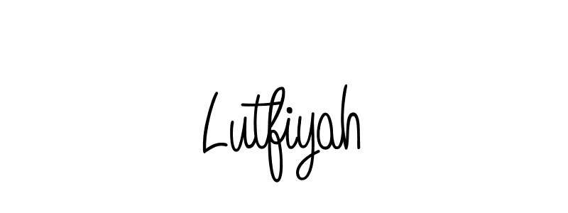 The best way (Angelique-Rose-font-FFP) to make a short signature is to pick only two or three words in your name. The name Lutfiyah include a total of six letters. For converting this name. Lutfiyah signature style 5 images and pictures png