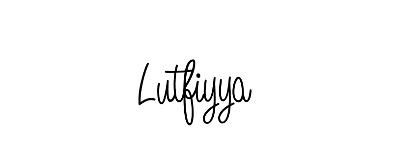 How to make Lutfiyya name signature. Use Angelique-Rose-font-FFP style for creating short signs online. This is the latest handwritten sign. Lutfiyya signature style 5 images and pictures png