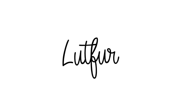 Design your own signature with our free online signature maker. With this signature software, you can create a handwritten (Angelique-Rose-font-FFP) signature for name Lutfur. Lutfur signature style 5 images and pictures png