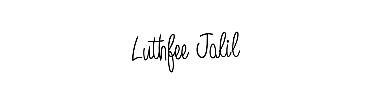 How to Draw Luthfee Jalil signature style? Angelique-Rose-font-FFP is a latest design signature styles for name Luthfee Jalil. Luthfee Jalil signature style 5 images and pictures png