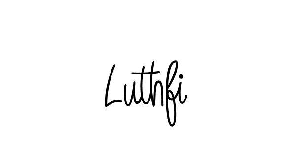 You should practise on your own different ways (Angelique-Rose-font-FFP) to write your name (Luthfi) in signature. don't let someone else do it for you. Luthfi signature style 5 images and pictures png