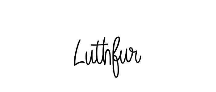 You should practise on your own different ways (Angelique-Rose-font-FFP) to write your name (Luthfur) in signature. don't let someone else do it for you. Luthfur signature style 5 images and pictures png