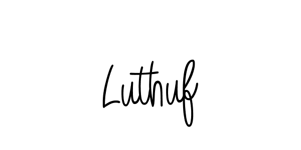 Make a beautiful signature design for name Luthuf. With this signature (Angelique-Rose-font-FFP) style, you can create a handwritten signature for free. Luthuf signature style 5 images and pictures png