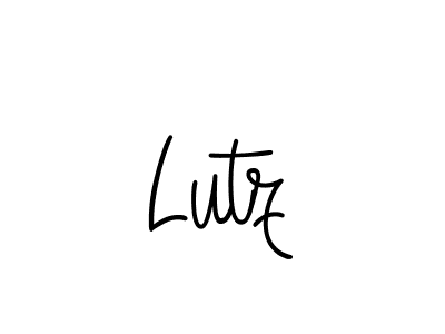 You should practise on your own different ways (Angelique-Rose-font-FFP) to write your name (Lutz) in signature. don't let someone else do it for you. Lutz signature style 5 images and pictures png