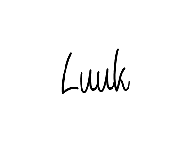 Design your own signature with our free online signature maker. With this signature software, you can create a handwritten (Angelique-Rose-font-FFP) signature for name Luuk. Luuk signature style 5 images and pictures png