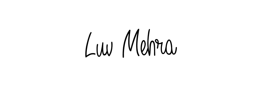 Make a beautiful signature design for name Luv Mehra. With this signature (Angelique-Rose-font-FFP) style, you can create a handwritten signature for free. Luv Mehra signature style 5 images and pictures png