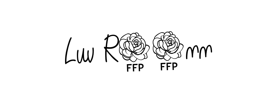 Use a signature maker to create a handwritten signature online. With this signature software, you can design (Angelique-Rose-font-FFP) your own signature for name Luv R33nn. Luv R33nn signature style 5 images and pictures png