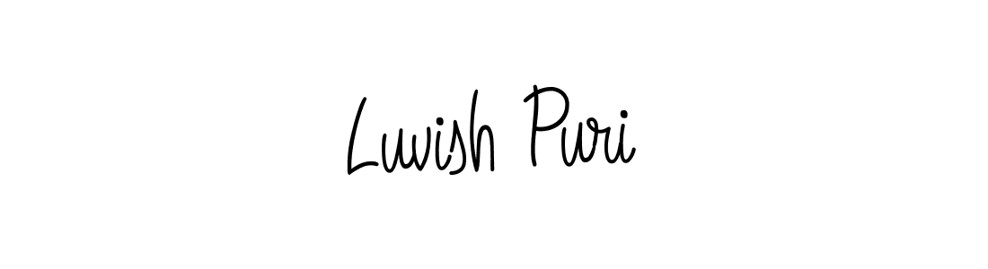 Best and Professional Signature Style for Luvish Puri. Angelique-Rose-font-FFP Best Signature Style Collection. Luvish Puri signature style 5 images and pictures png