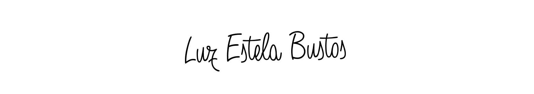 How to make Luz Estela Bustos name signature. Use Angelique-Rose-font-FFP style for creating short signs online. This is the latest handwritten sign. Luz Estela Bustos signature style 5 images and pictures png