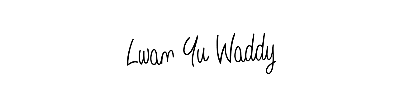 How to Draw Lwan Yu Waddy signature style? Angelique-Rose-font-FFP is a latest design signature styles for name Lwan Yu Waddy. Lwan Yu Waddy signature style 5 images and pictures png