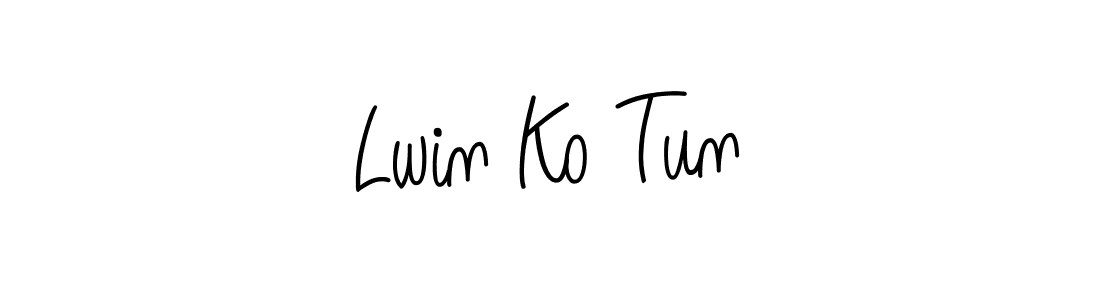 The best way (Angelique-Rose-font-FFP) to make a short signature is to pick only two or three words in your name. The name Lwin Ko Tun include a total of six letters. For converting this name. Lwin Ko Tun signature style 5 images and pictures png