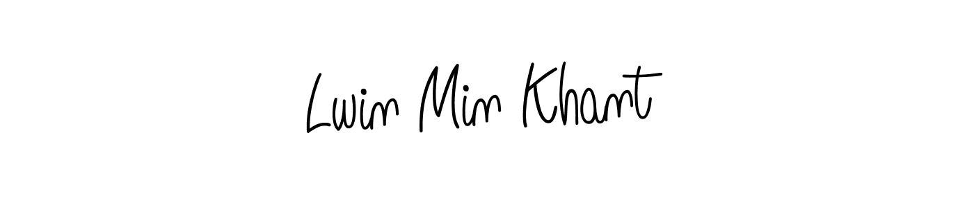 How to make Lwin Min Khant name signature. Use Angelique-Rose-font-FFP style for creating short signs online. This is the latest handwritten sign. Lwin Min Khant signature style 5 images and pictures png