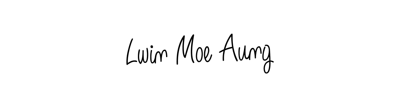 Make a beautiful signature design for name Lwin Moe Aung. With this signature (Angelique-Rose-font-FFP) style, you can create a handwritten signature for free. Lwin Moe Aung signature style 5 images and pictures png