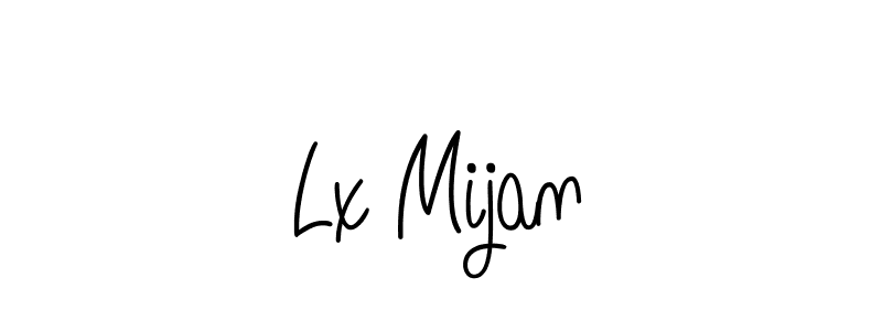 Use a signature maker to create a handwritten signature online. With this signature software, you can design (Angelique-Rose-font-FFP) your own signature for name Lx Mijan. Lx Mijan signature style 5 images and pictures png