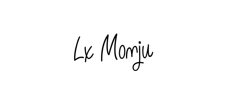 The best way (Angelique-Rose-font-FFP) to make a short signature is to pick only two or three words in your name. The name Lx Monju include a total of six letters. For converting this name. Lx Monju signature style 5 images and pictures png