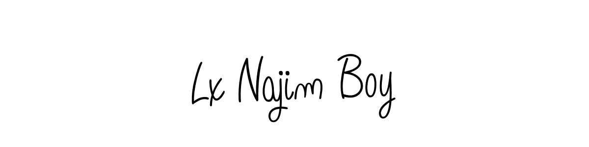 How to make Lx Najim Boy signature? Angelique-Rose-font-FFP is a professional autograph style. Create handwritten signature for Lx Najim Boy name. Lx Najim Boy signature style 5 images and pictures png