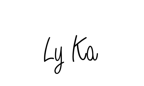 You should practise on your own different ways (Angelique-Rose-font-FFP) to write your name (Ly Ka) in signature. don't let someone else do it for you. Ly Ka signature style 5 images and pictures png